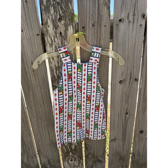 Very Rare 60s 70s 3T Overalls Vintage Boy Ladder Apples - Picture 7 of 8